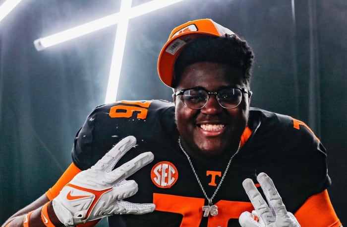 2024 OT Bennett Warren during his official visit with Tennessee on June 23